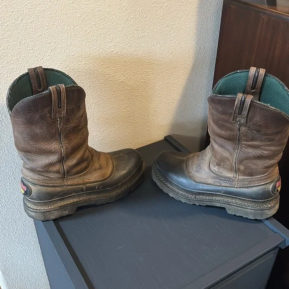 Georgia Boot Mud Dog Farm & Ranch Leather/Rubber Western Boots - Picture 6 of 12